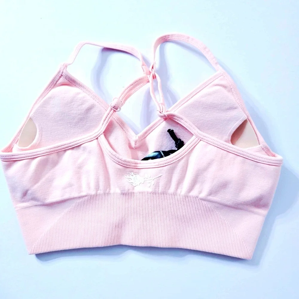 Civil Regime Kelly Seamless Sports Bra Blush‎ Pink Size Small